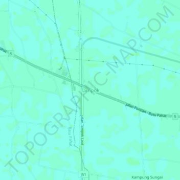 Tampok topographic map, elevation, terrain