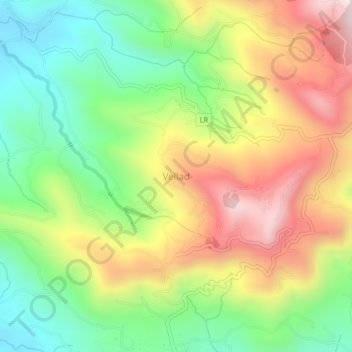 Vellad topographic map, elevation, terrain