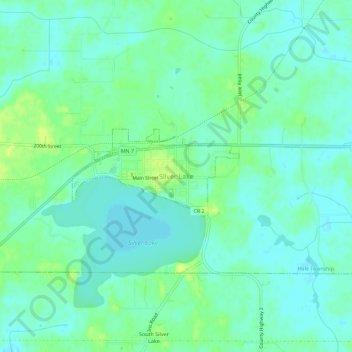 Silver Lake topographic map, elevation, terrain