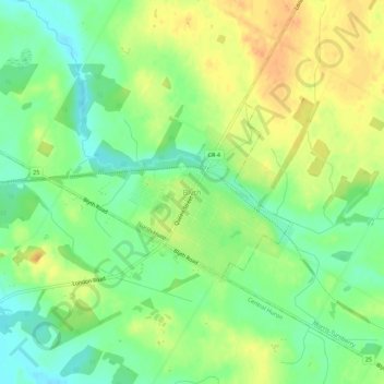 Blyth topographic map, elevation, terrain