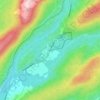 Trones topographic map, elevation, terrain
