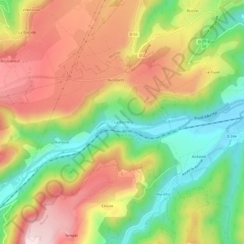La Roche topographic map, elevation, terrain