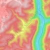 Cunard topographic map, elevation, terrain