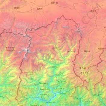 North District topographic map, elevation, terrain