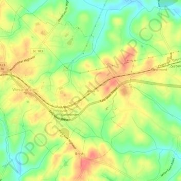 Jason topographic map, elevation, terrain