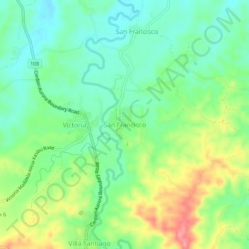 San Francisco topographic map, elevation, terrain