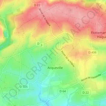 Hameau Bigot topographic map, elevation, terrain