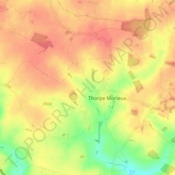 Almshouse Green topographic map, elevation, terrain
