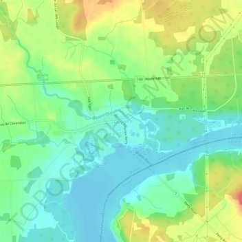Quyon topographic map, elevation, terrain