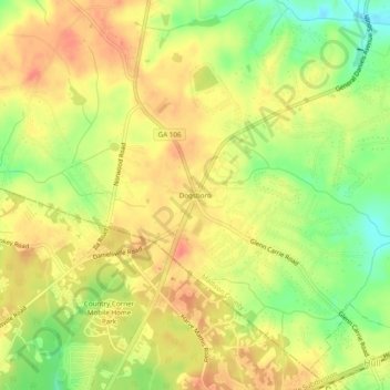 Dogsboro topographic map, elevation, terrain