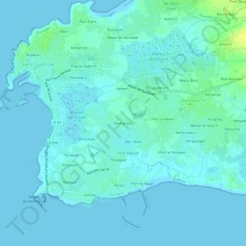 Kerligristic topographic map, elevation, terrain