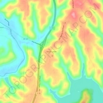 North Salem topographic map, elevation, terrain