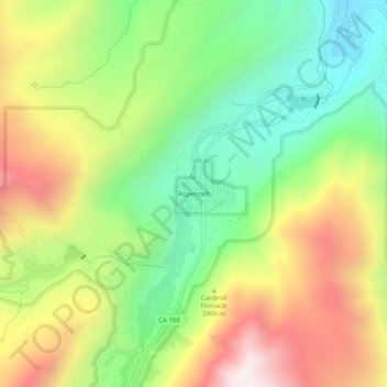 Aspendell topographic map, elevation, terrain