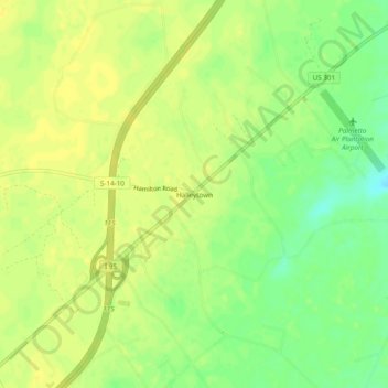 Halleytown topographic map, elevation, terrain