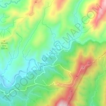 Puray topographic map, elevation, terrain