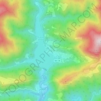 Eugui topographic map, elevation, terrain
