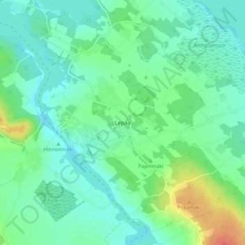 Lepaa topographic map, elevation, terrain
