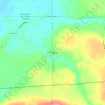 West Bethany topographic map, elevation, terrain
