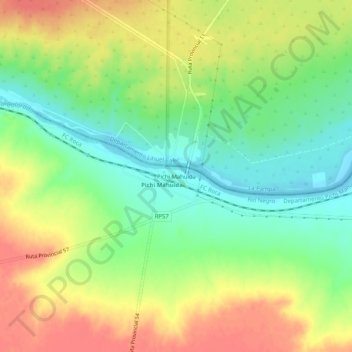 Pichi Mahuida topographic map, elevation, terrain