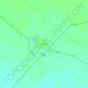 Dasada topographic map, elevation, terrain