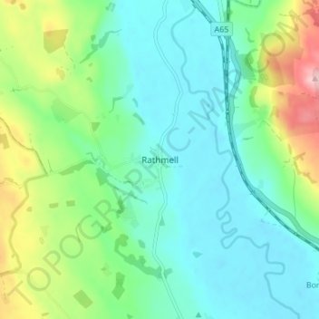 Rathmell topographic map, elevation, terrain