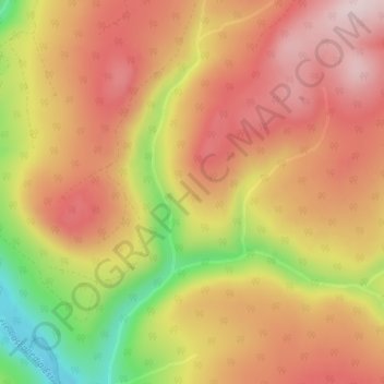 Gaspésie topographic map, elevation, terrain