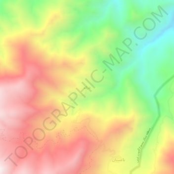 Darak topographic map, elevation, terrain