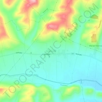 Casenuove topographic map, elevation, terrain