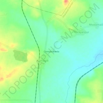 Chintala Bowda topographic map, elevation, terrain