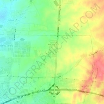 Lebanese Village topographic map, elevation, terrain