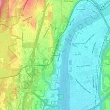Ingleside topographic map, elevation, terrain