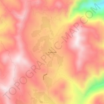 Jerseydale topographic map, elevation, terrain