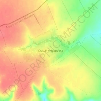 Старая Фёдоровка topographic map, elevation, terrain