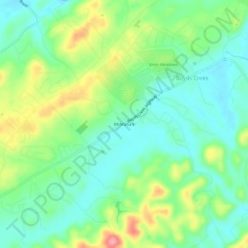 McMahan topographic map, elevation, terrain