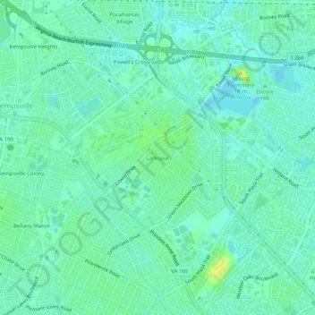 Larkspur topographic map, elevation, terrain