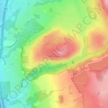 Nicky Nook topographic map, elevation, terrain