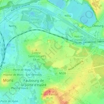 La Masure topographic map, elevation, terrain