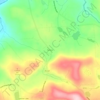 Panther topographic map, elevation, terrain