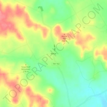 Norse topographic map, elevation, terrain