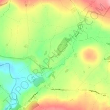Churchill topographic map, elevation, terrain