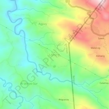 Libtong topographic map, elevation, terrain