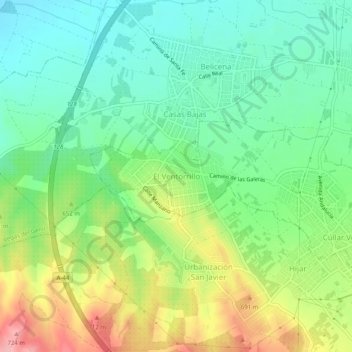 El Ventorrillo topographic map, elevation, terrain