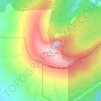 Larch Mountain topographic map, elevation, terrain