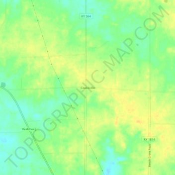 Cooksville topographic map, elevation, terrain