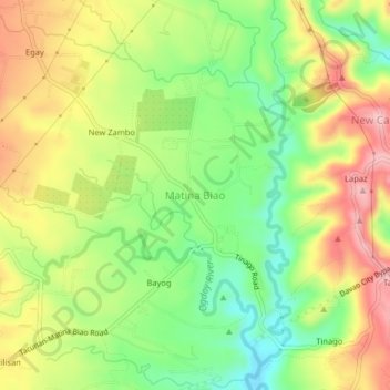 Matina Biao topographic map, elevation, terrain