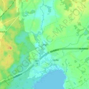 Lega topographic map, elevation, terrain