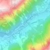 Les Bossons topographic map, elevation, terrain