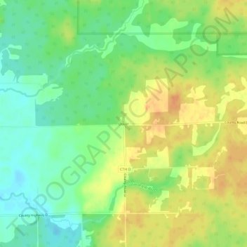 Dover topographic map, elevation, terrain
