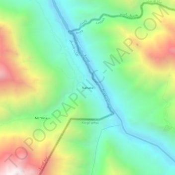 Natsara topographic map, elevation, terrain
