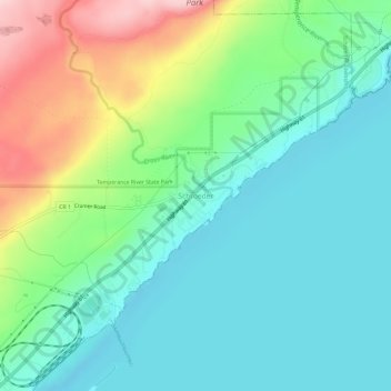 Schroeder topographic map, elevation, terrain